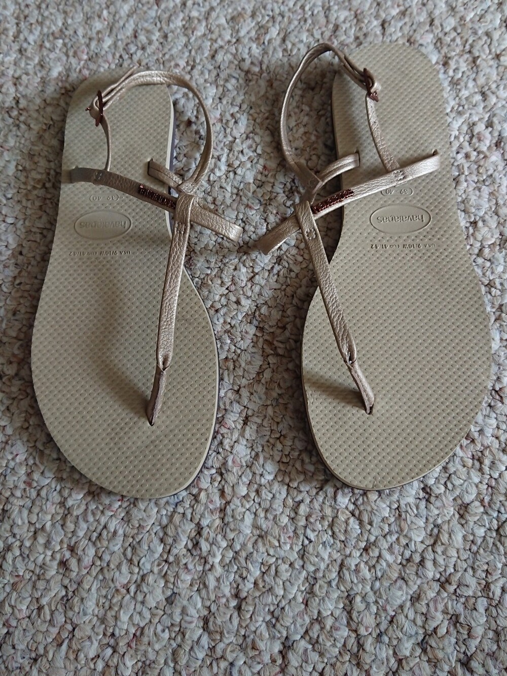 HAVAIANAS YOU RIVIERA Sandals with leather strap size 9